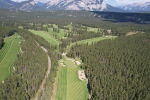 Banff Springs 5th Green Aerial